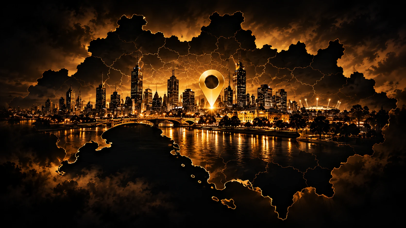 Illustrative Melbourne skyline concept image; landmarks are not independently verified